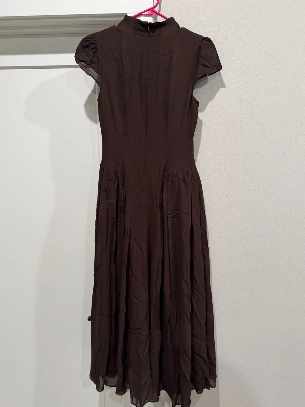 Reformation Maven Dress in chocolate mole size 8 - Picture 2 of 7